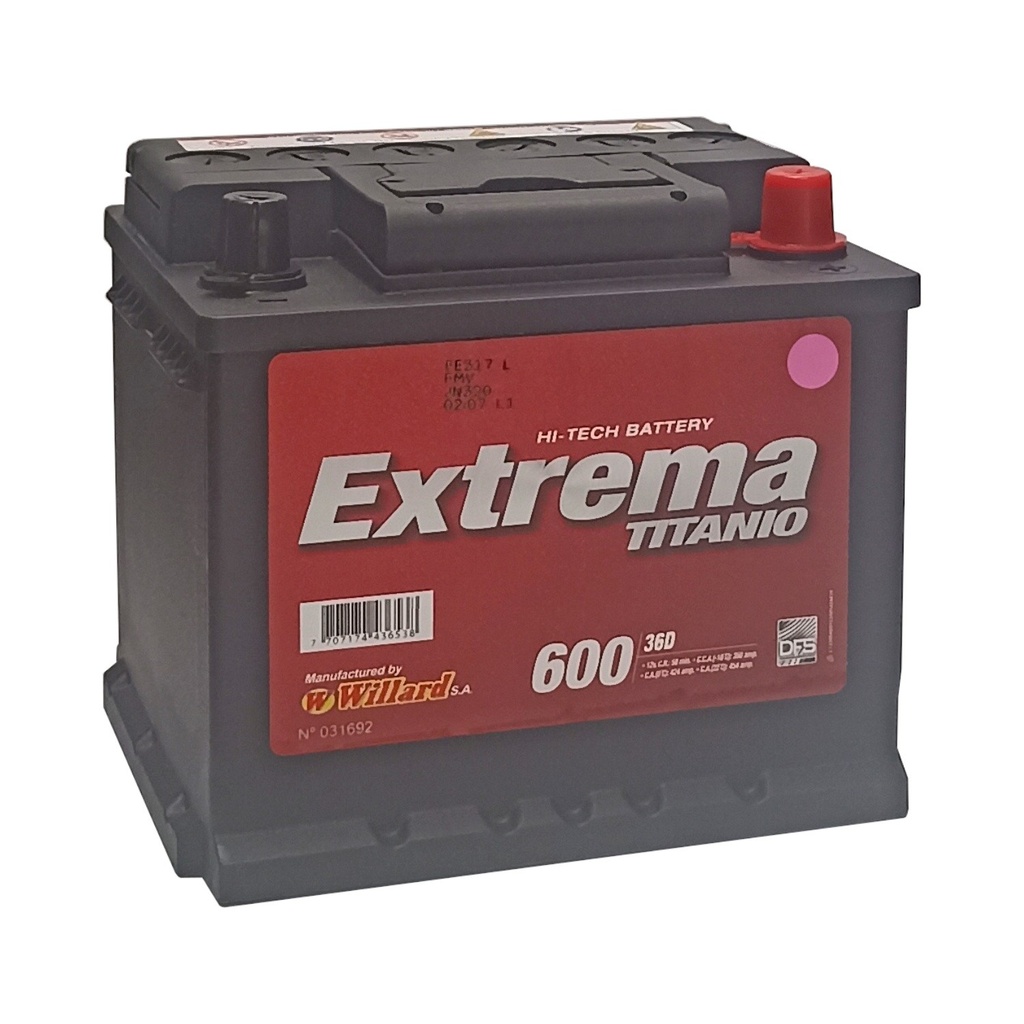 BATERIA 36D-600WILLARD EXTREMA