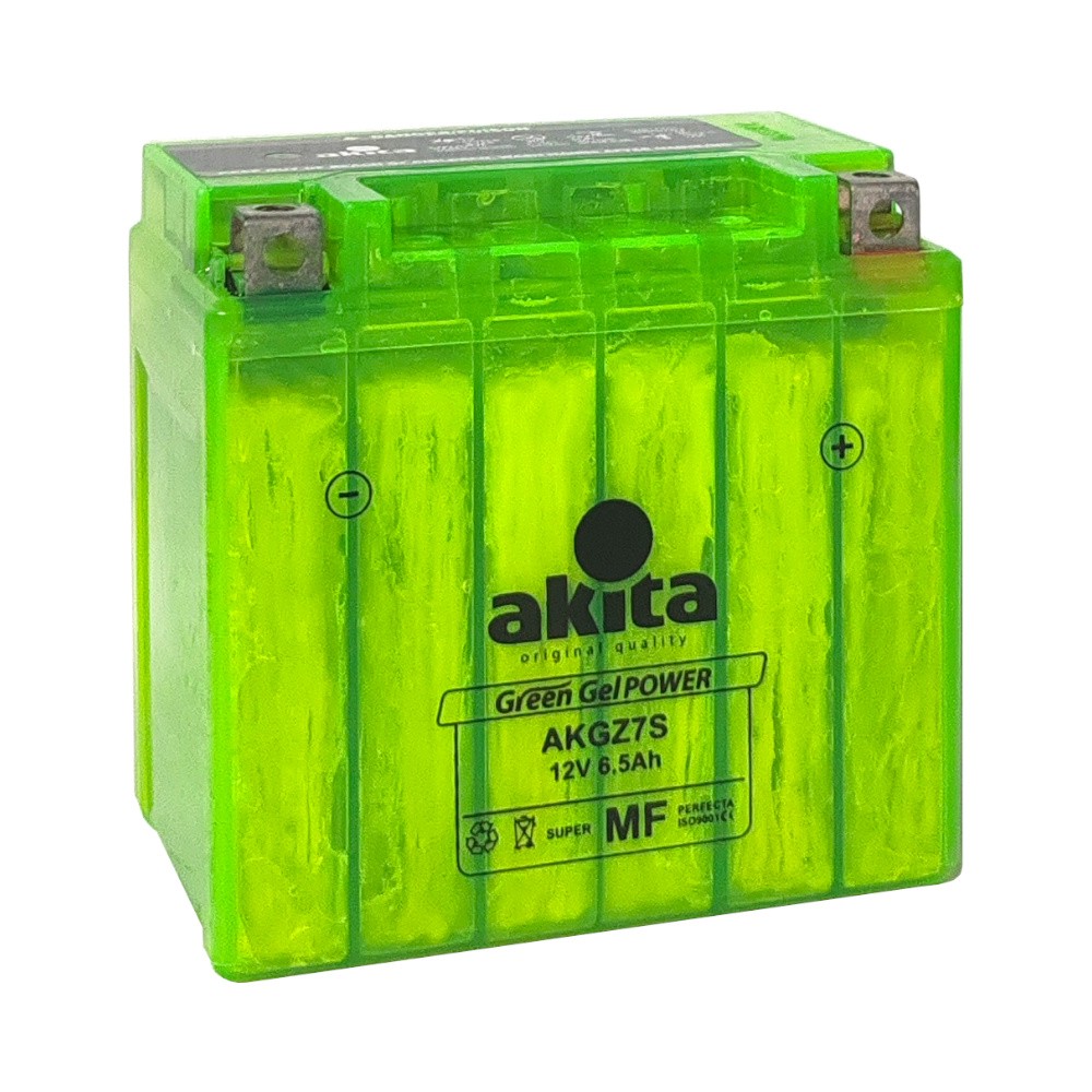 [AKGZ7S (15606)] BATERIA MOTO AKITA GREEN