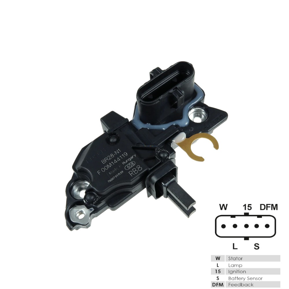 [F00M144119] REGULADOR DE ALTERNADOR MERCEDEZ BENZ 24V BOSCH F00M144119 REF. F00M144119