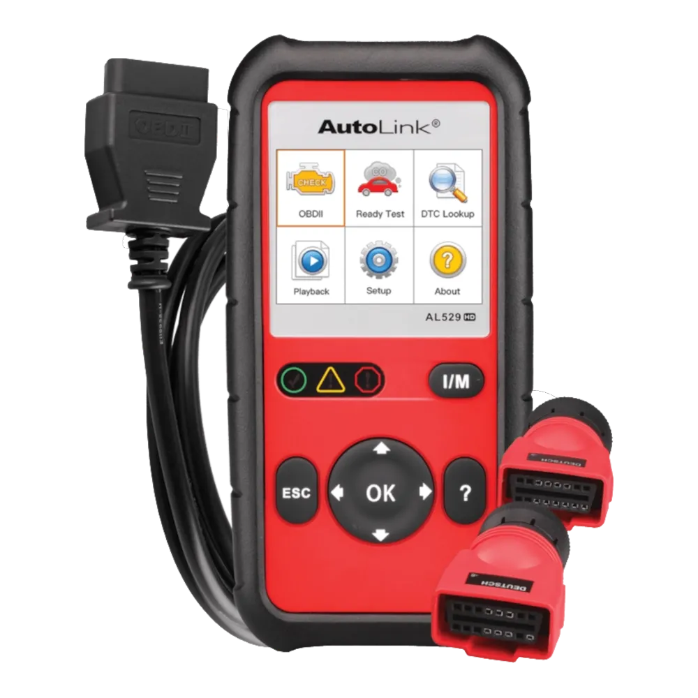 ESCANER AUTEL AL529HD MULTIMARCA OBDII 12V Y INTER KENWORTH MACK
