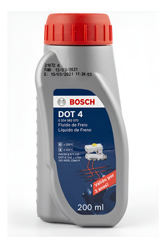 [204082070] Liquido de frenos DOT4 200ML