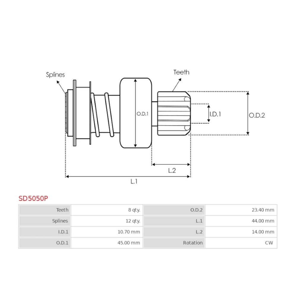 [ZM1801/8579013] BENDIX ARRANQUE HNZ-1801 RENAULT LOGAN, SANDERO REF. ZM1801/8579013