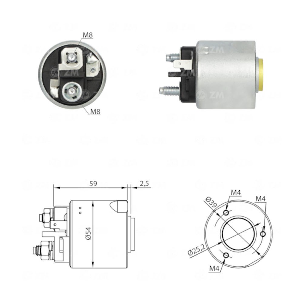 AUTOMATICO ARRANQUE ZM1-491 RENAULT REF. ZM1-491