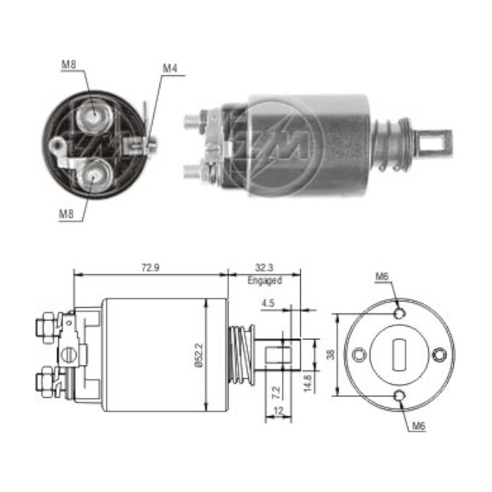 [ZM783] AUTOMATICO ARRANQUE ZM783 FORD REF. ZM783