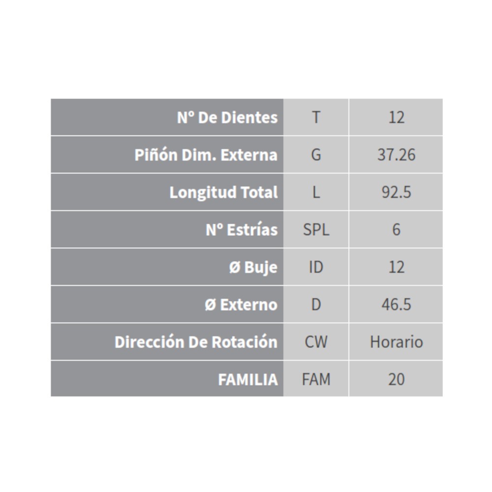 BENDIX DODGE BRASILERO 12 DIENTES 